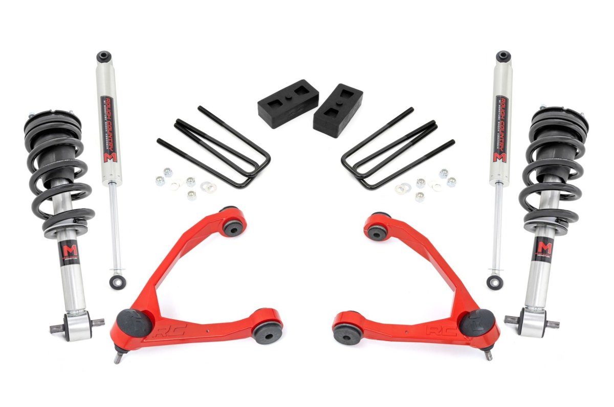 GMC Sierra 1500 Suspension Lift Kit - Rough Country - 3.5 Inch | Cast Steel | M1 Strut - '07-'13